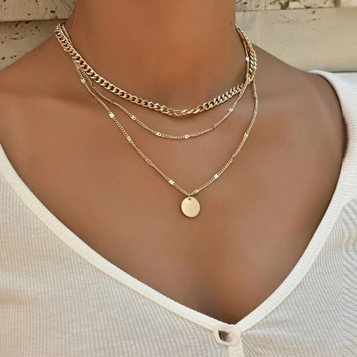 Wholesale Personalized multi-layer layered necklace, necklace pendant, collarbone chain