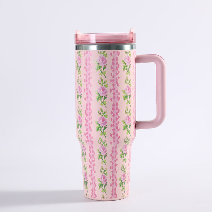 Wholesale Prosperity Series  40oz Car Cup Stainless Steel Insulated Cup Large Capacity Car Ice Cup with Handle