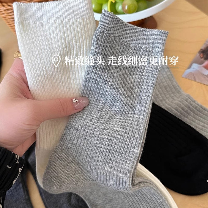 Wholesale Socks Thin Stacked Socks Simple and Casual High Tube Socks