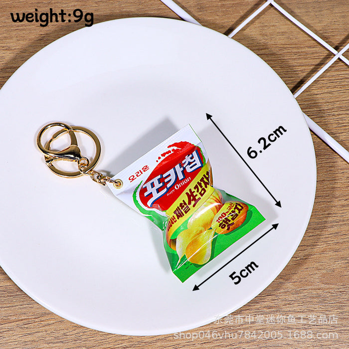 Wholesale New snack bag pendant with simulated miniature rubber candy key pendant