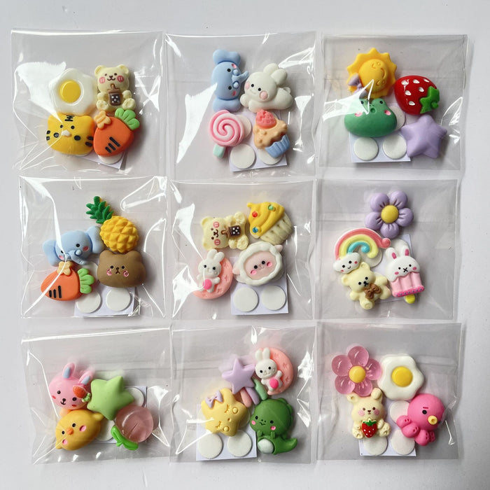 Wholesale 3D 3D stickers with cute cartoon stickers for water bottles and thermos cups, DIY refrigerator stickers, mobile phone stickers, 3D soft rubber resin buckles