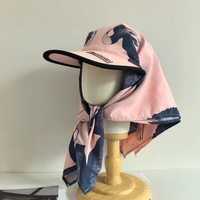 Wholesale Alphabet Embroidered Duck Tongue Hat Funny Printed Headband Hat Strap Sunscreen Hat