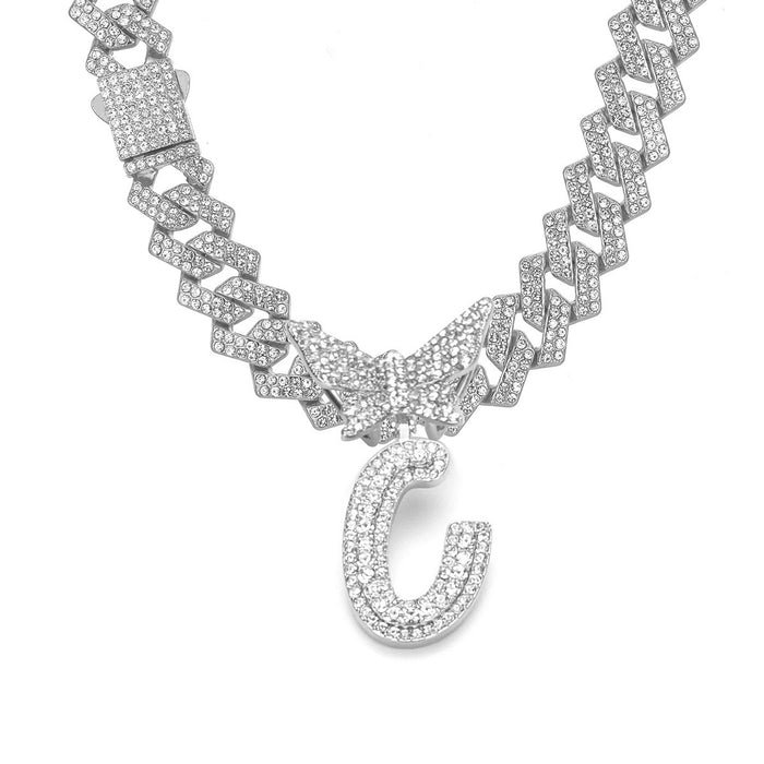 Wholesale Alloy rhinestone pendant necklace