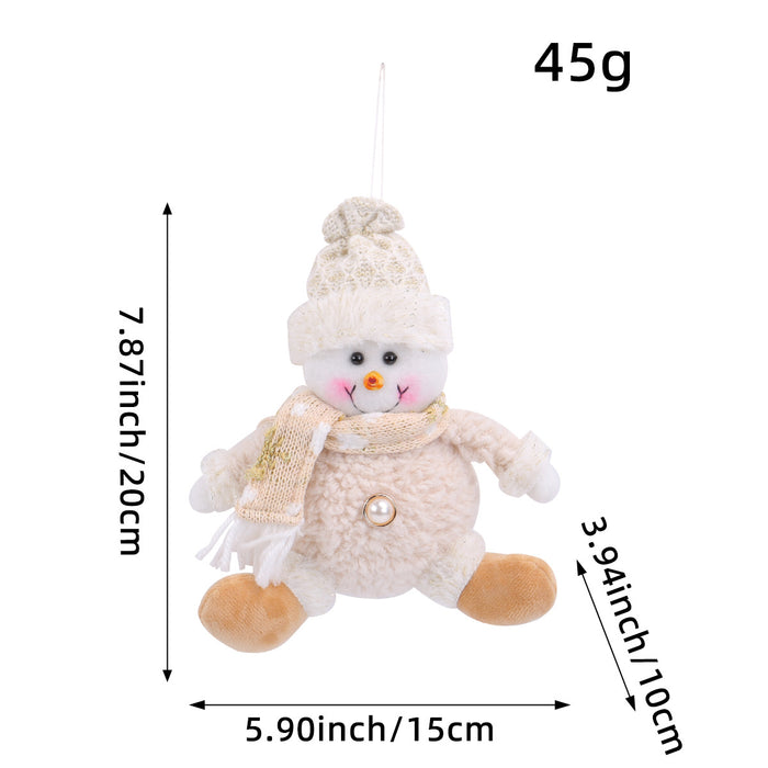 Wholesale Snowman Doll Christmas Tree Pendant Christmas Elk Doll Window Scene Decoration Doll