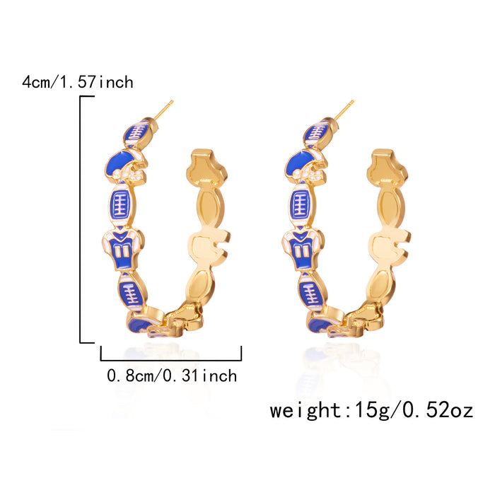 Wholesale Sports Series Earrings Rugby ing Earrings