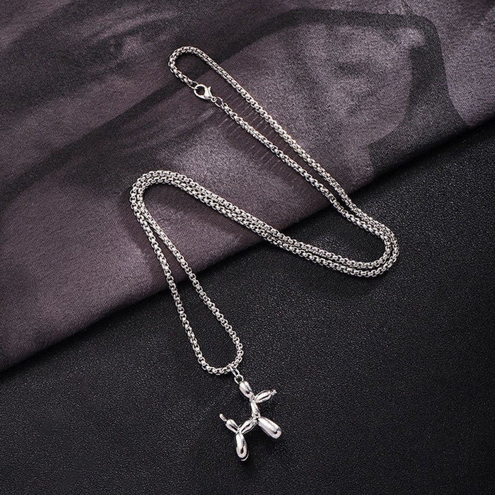 Wholesale Titanium Steel Simple Balloon Pendant Personalized Sweater Chain