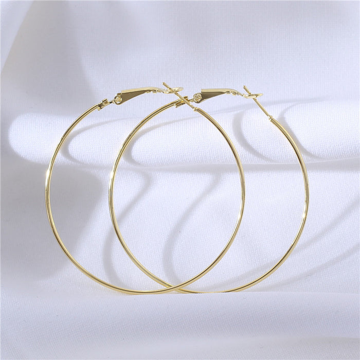Wholesale Earrings with simple, fashionable, retro, and exaggerated large round earrings