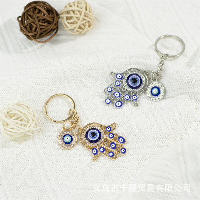 Wholesale Retro Drip Oil Keychain Drip Oil Devil's Eye Pendant Keychain Phone Pendant