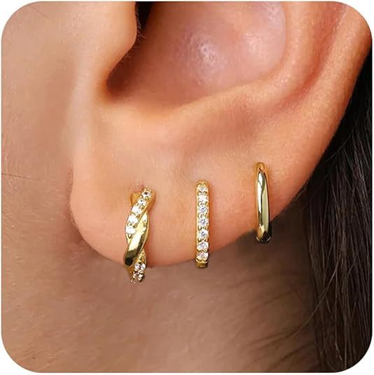 Wholesale Fashionable Zirconia Ear Cartilage Earrings with Simple, Versatile and Elegant Design, Small Circular Earring Buckle