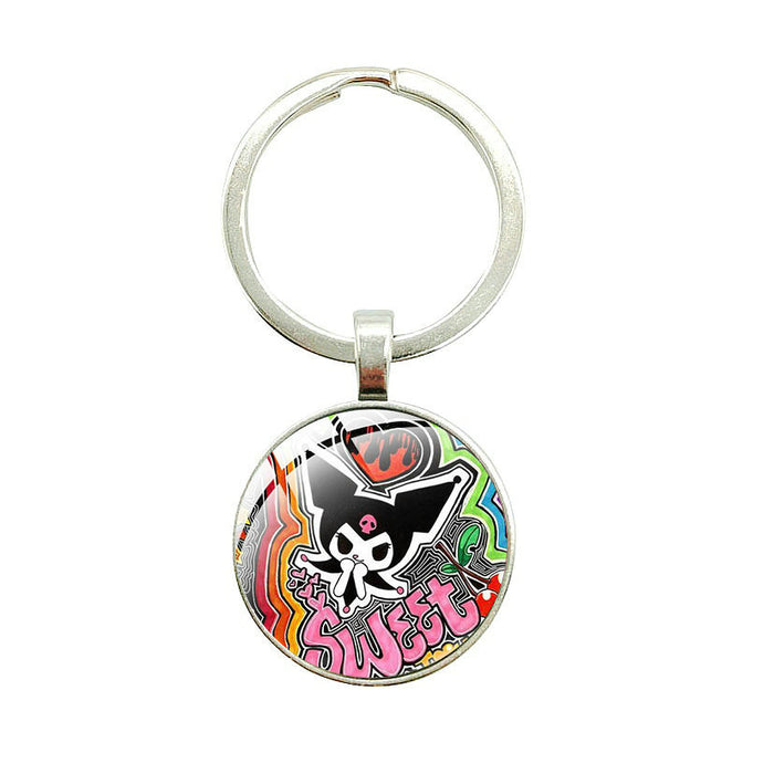 Wholesale Cartoon Time Gem Pendant Alloy Keychain JDC-KC-BinWei005