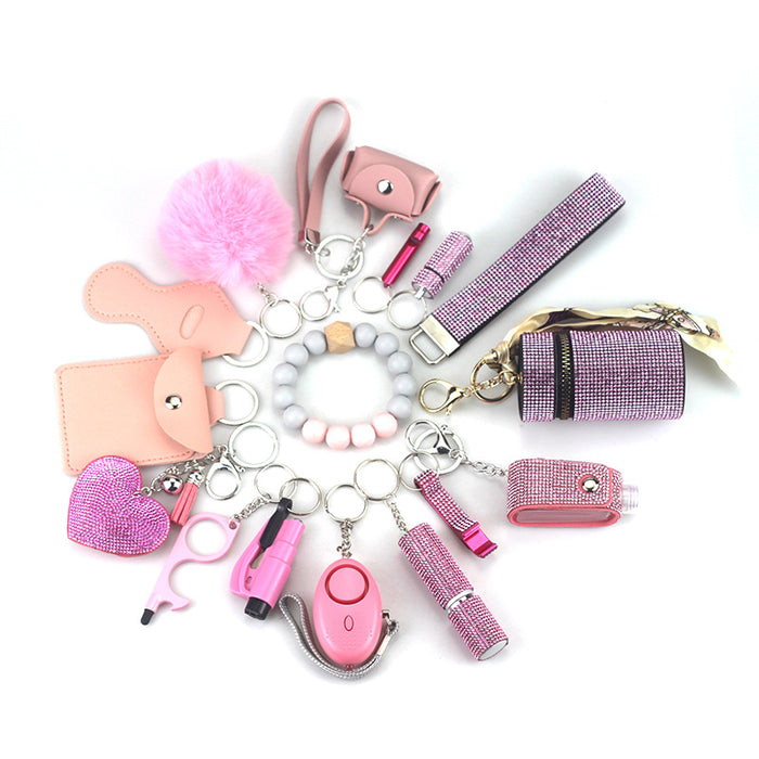 Wholesale Diamond Keychain 16-piece DIY Key Set JDC-KC-TouMS029