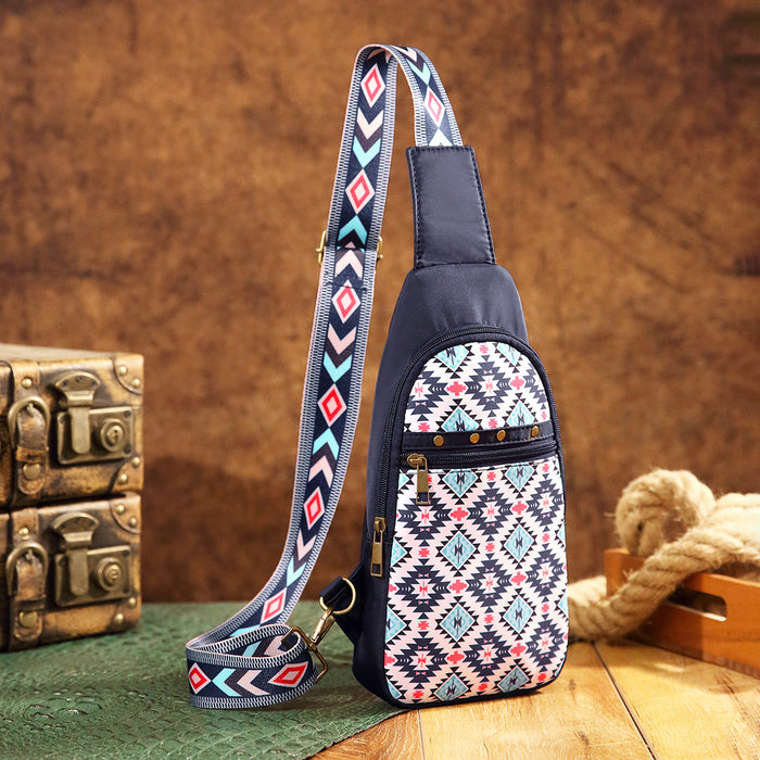 Wholesale Aztec Bohemian chest bag crossbody shoulder bag women' s bag