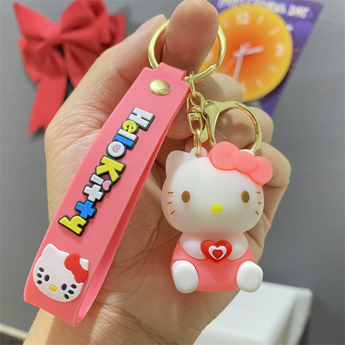 Wholesale Cartoon cross-dressing cat key chain cute national style  school keychain