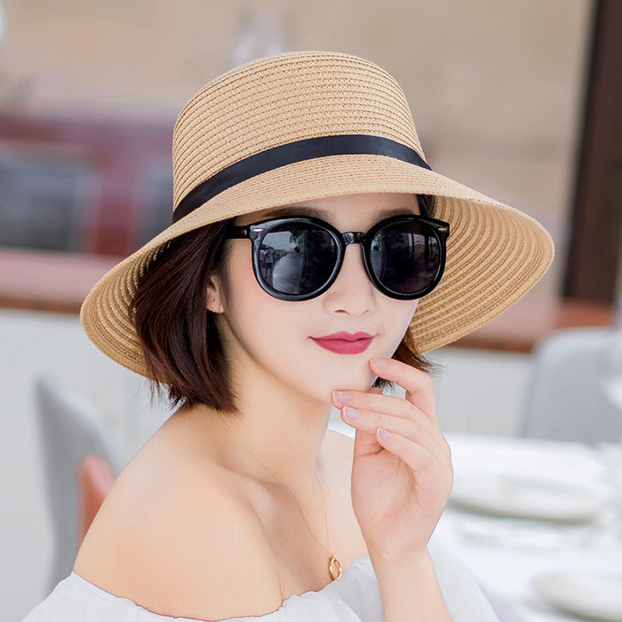 Wholesale Straw Hat Tourist Seaside Versatile Sunshade Hat Outdoor Camping Sunshade Hat