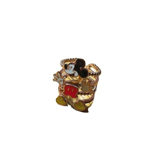 Wholesale Alloy Cartoon Cute Mouse Ring JDC-RS-KaY005