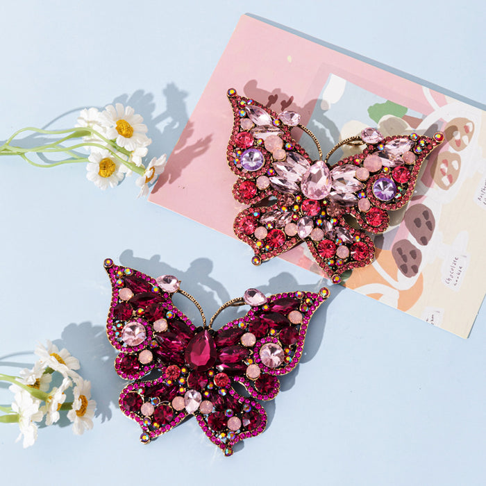 Wholesale Crystal Diamond Butterfly Brooch Badge Pin Clothing Brooch