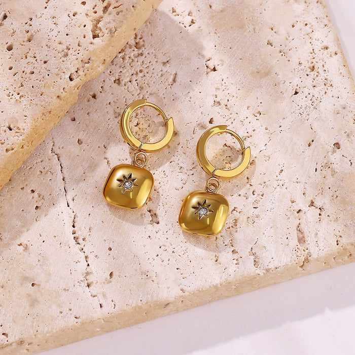 Wholesale Versatile 18K Gold-Plated Earrings Titanium Steel  Luxury Earrings