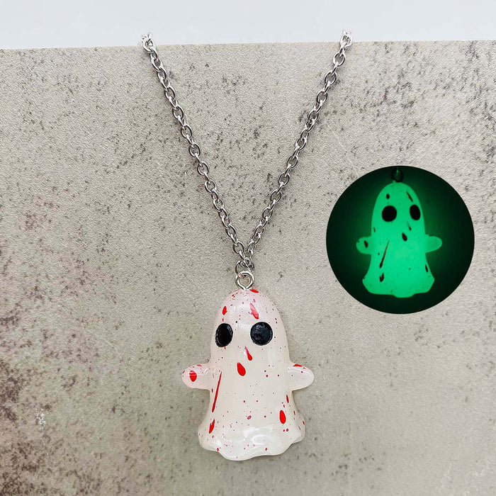 Wholesale  Earrings Luminous Ghost Pumpkin Corn Sugar Pendant Necklace  Jewelry