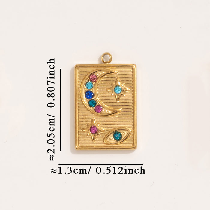 Wholesale Fashion and Personalized Stainless Steel Pendant DIY Design Eye Pendant Color Preserving Wholesale