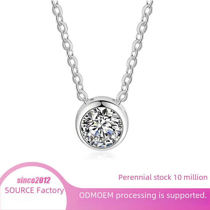 Wholesale Pure silver necklace pendant with simple design