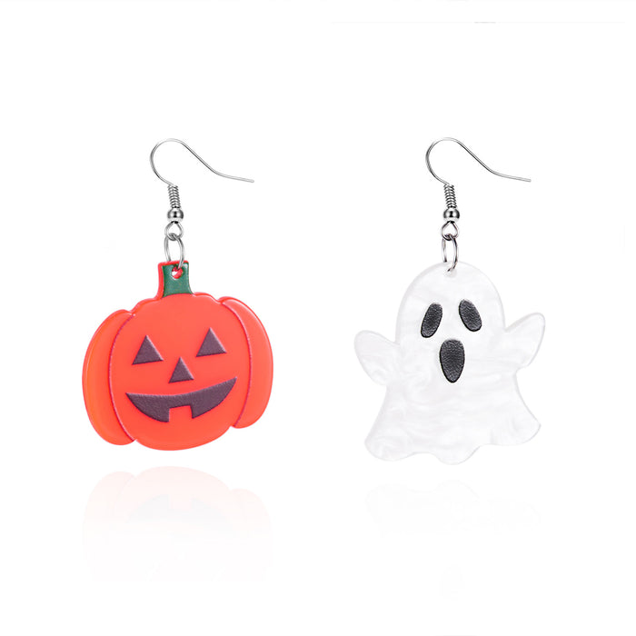 Wholesale Gothic  earrings funny horror atmosphere ghost pumpkin plate ear hook jewelry