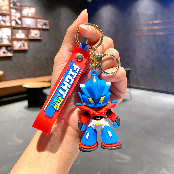 Wholesale Cartoon Robot Keychain Trendy Car Key Accessory Bag Charm MOQ≥2