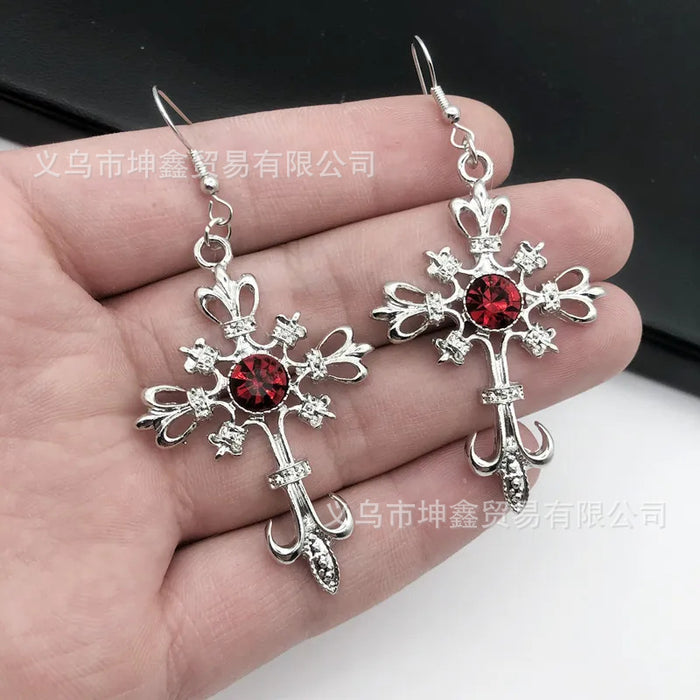 Wholesale Cross crystal earring style fashion accessory earring