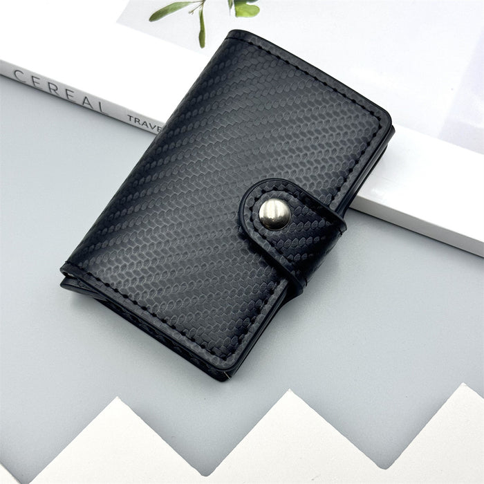 Wholesale Trendy Carbon Fiber Card Case PU Leather Wallet Stylish Daily Use Fashion MOQ≥2