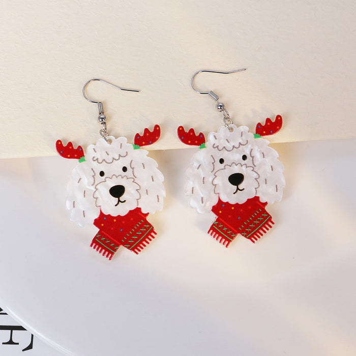 Wholesale  gloves snowman design acrylic earrings