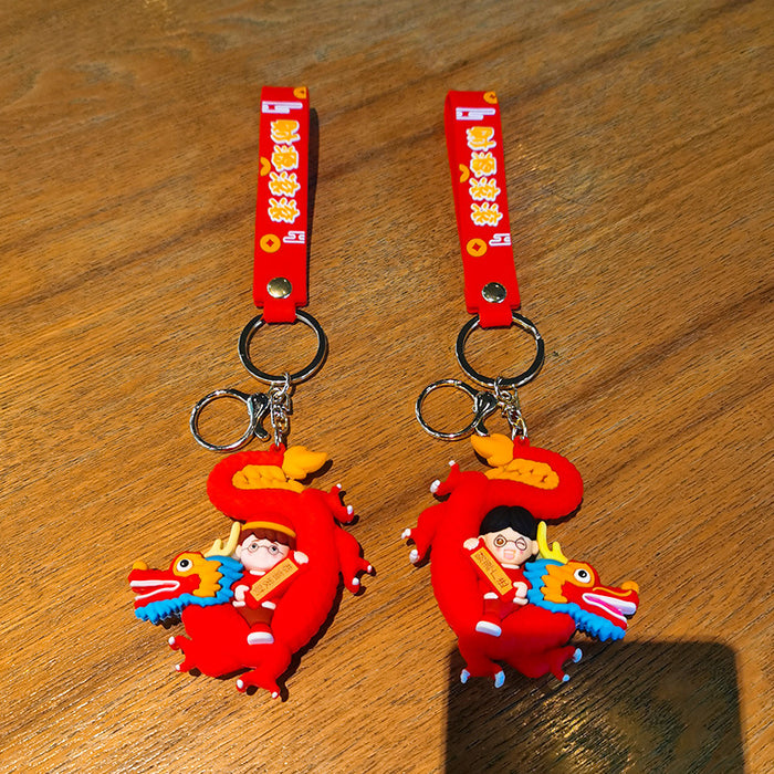 Wholesale Rubber Cartoon Doll Keychain JDC-KC-Tingm192