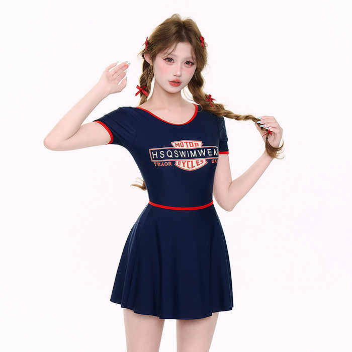 Wholesale Advanced swimsuit new conservative short sleeved one-piece cute two-piece set