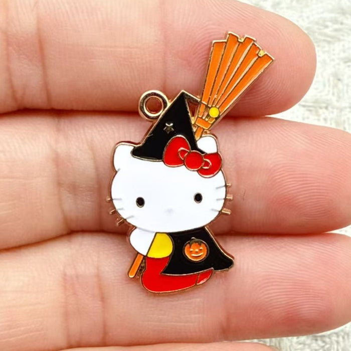 Wholesale 10pcs Alloy Oil Drip Pendant Jewelry DIY Earrings Pendant