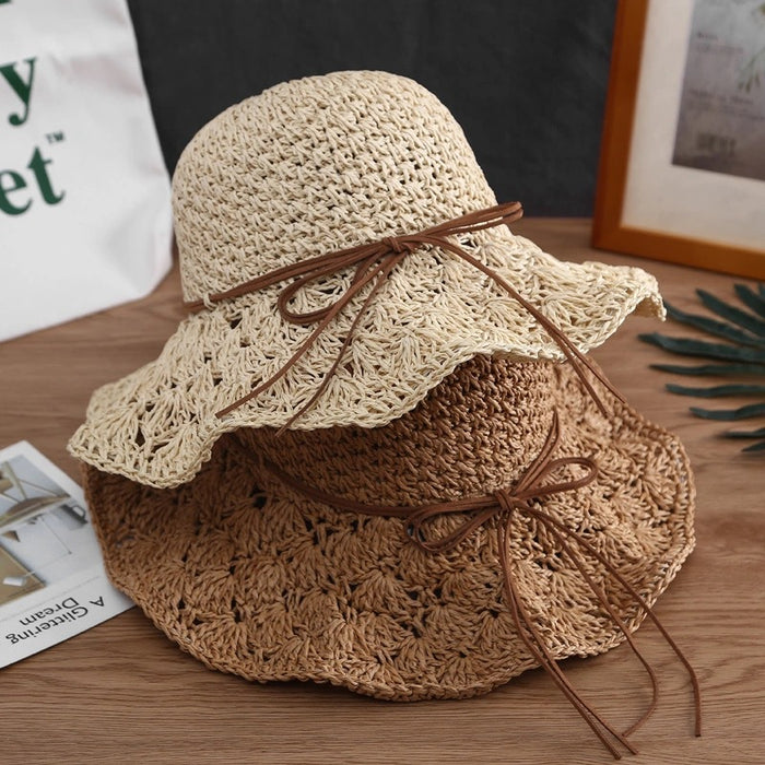 Wholesale Sunscreen hat, hand woven sunshade grass hat, face covering versatile hat