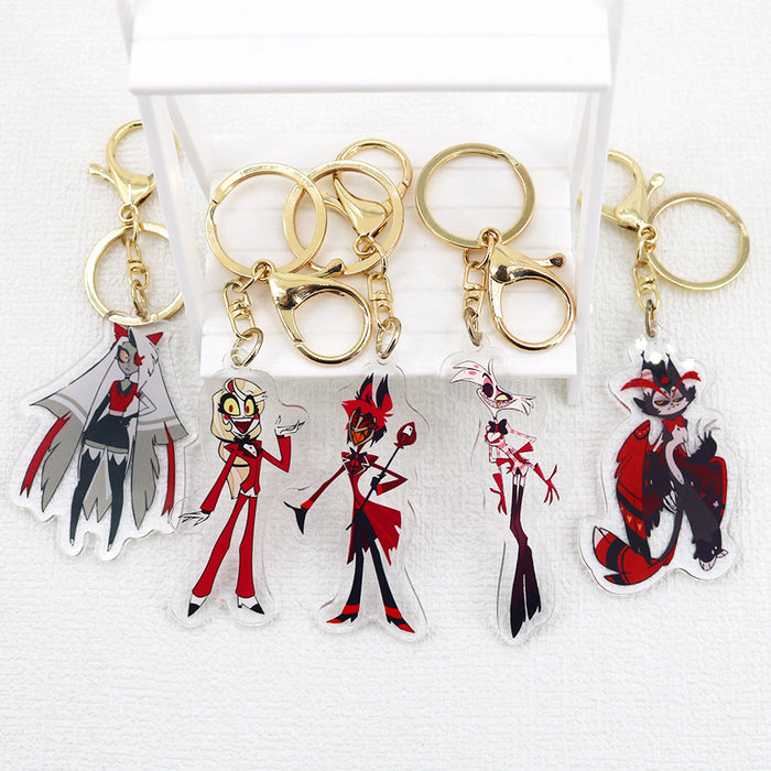 Wholesale Acrylic Keychain Cartoon Pendant JDC-KC-HaoAn024