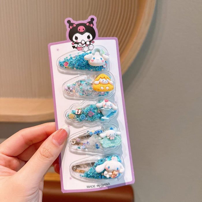 Wholesale Children's Quicksand Cartoon Resin Hairpin JDC-HC-Qinwen002