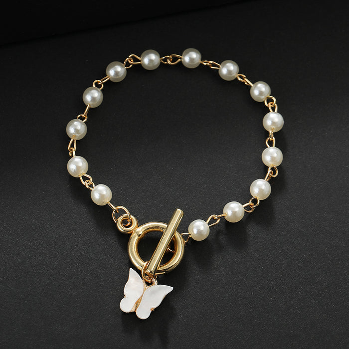 Wholesale Pearl Buckle Butterfly Bracelets