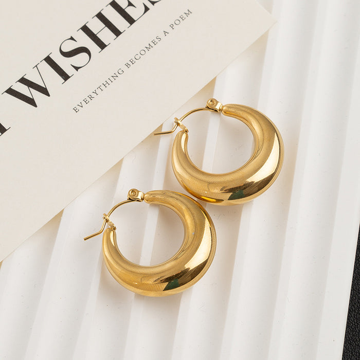 Wholesale non-fading bamboo ear ring temperament  plain ring ear buckle