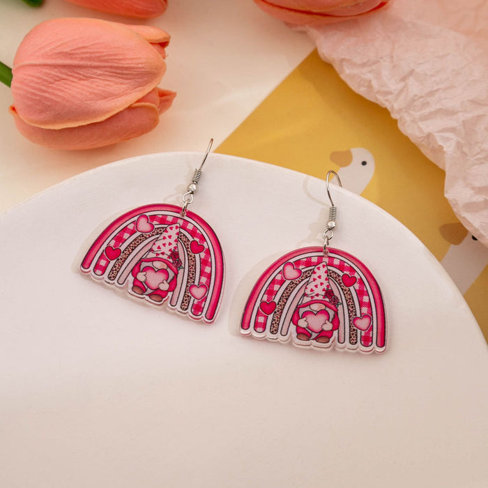 Wholesale Cartoon Valentine's Day Love Dwarf Acrylic Earrings JDC-ES-MDD104