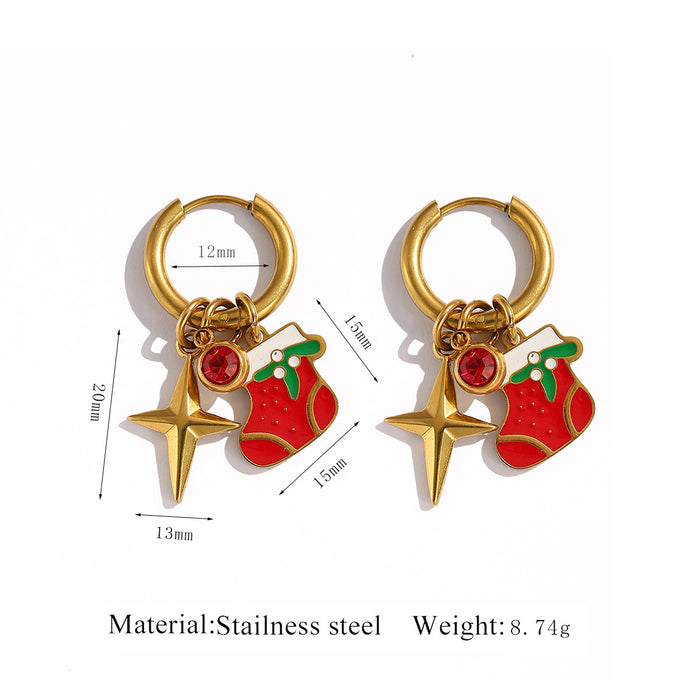 Wholesale Christmas-themed design earrings