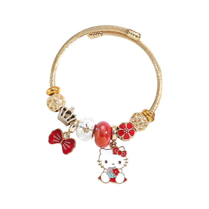 Wholesale Stainless Steel Cartoon Beaded Bracelet Stylish Jewelry Accessory MOQ≥2