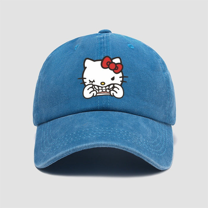 Wholesale Washed cotton printed hat for vintage baseball cap, soft top sun hat