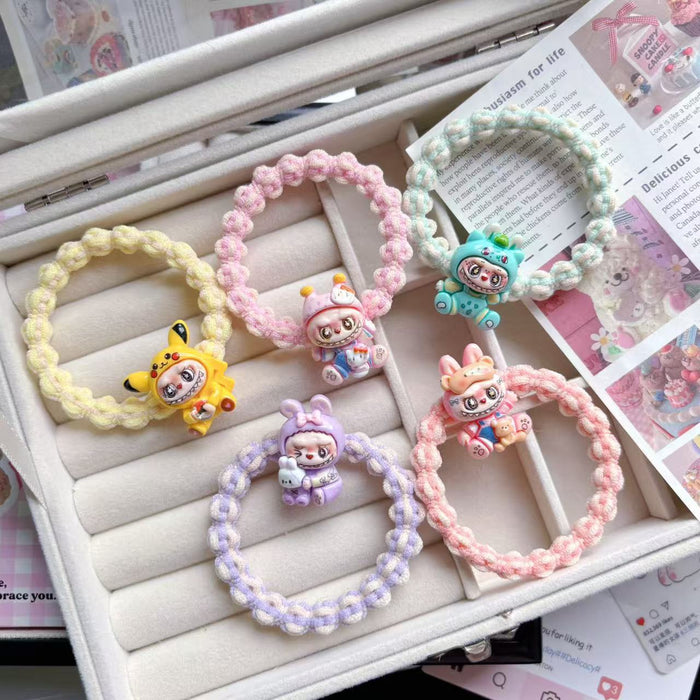 Wholesale Plush Hair Band Colorful Braided Hair Rope Student Gift Hair Accessories