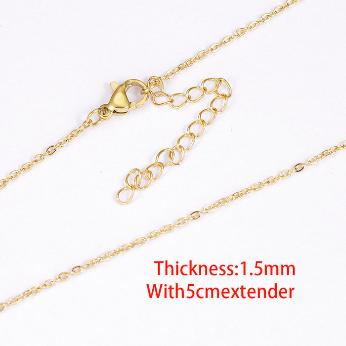 Wholesale 1/1.5/2mm Cross Chain Titanium Steel Chain Necklace JDC-NE-MingB002