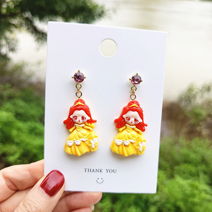 Wholesale Cute Resin Cartoon Earrings JDC-ES-Xiaox015