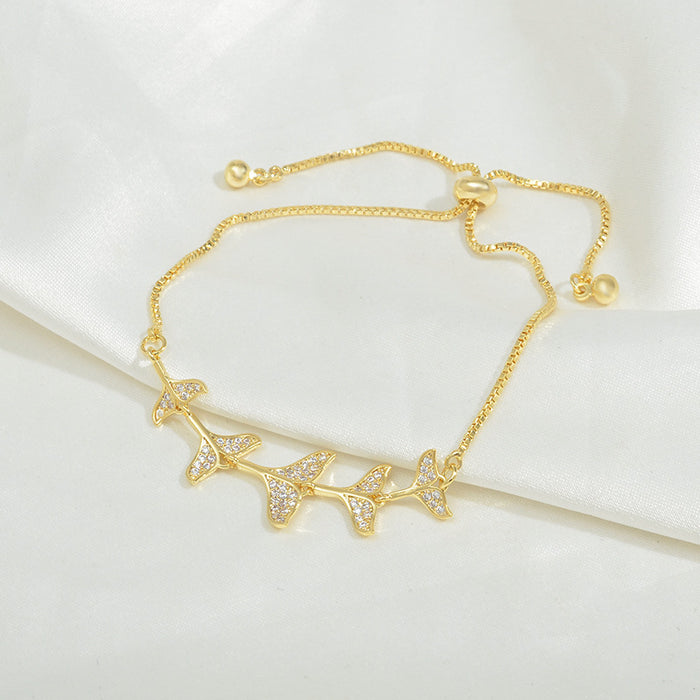 Wholesale Micro inlaid zircon full diamond adjustable pull-out bracelet with fashionable temperament and accessories