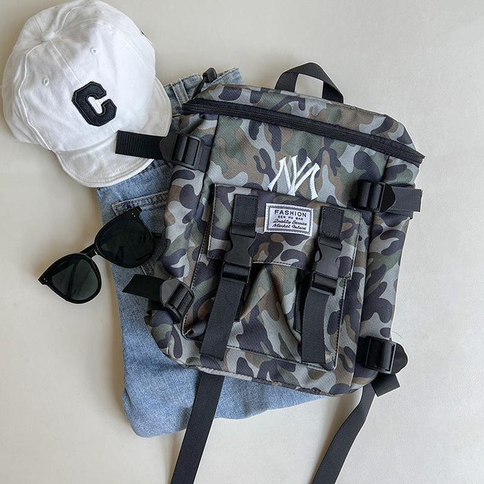 Wholesale Nylon Casual Trendy Cool Camouflage Children's Travel Backpack JDC-BP-YuanDuo019