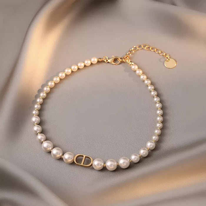 Wholesale Pearl Stitching Necklace JDC-NE-Lanx001