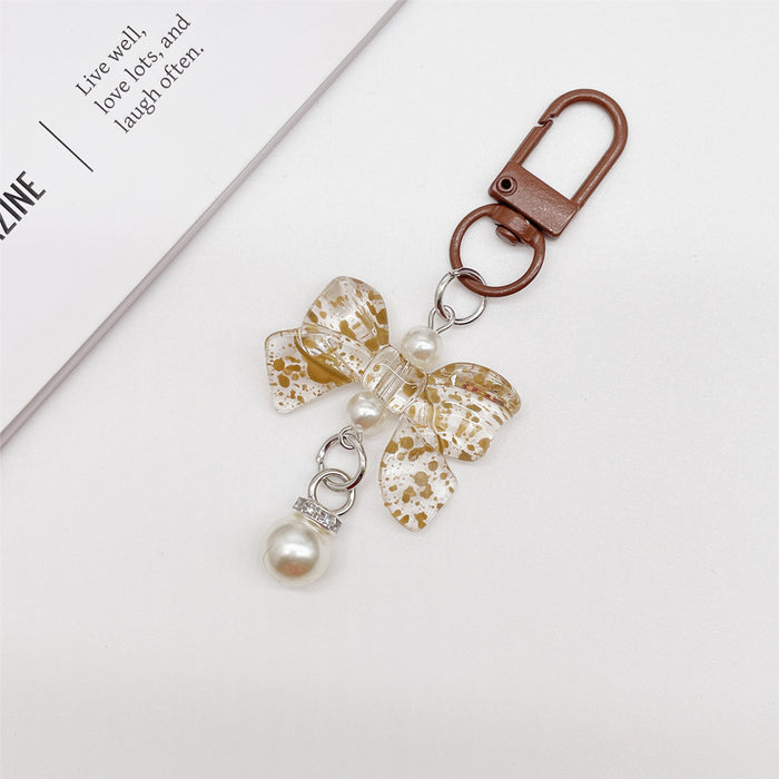 Wholesale Soft Touch Lacquer Bow Keychain Mixed Color Plastic Bag Charm MOQ≥2