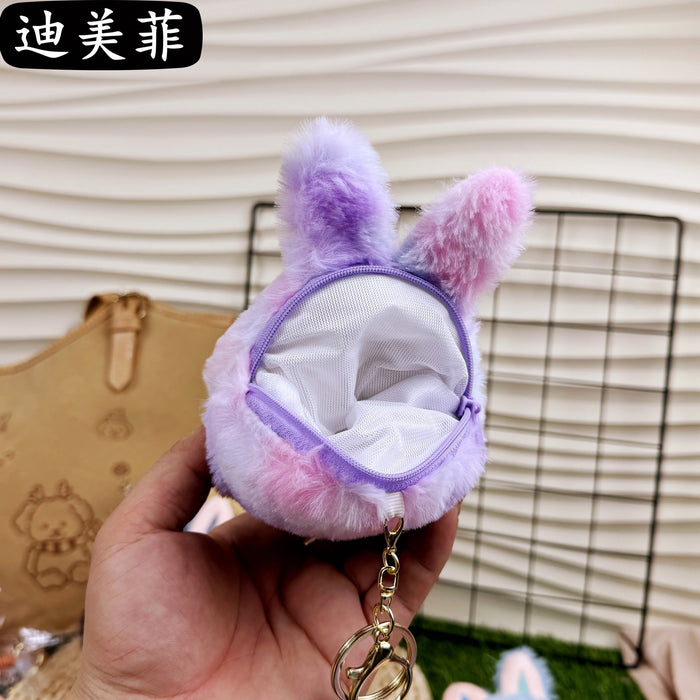 Wholesale Cartoon Plush Coin Purse Children' s Cute Bag Keychain