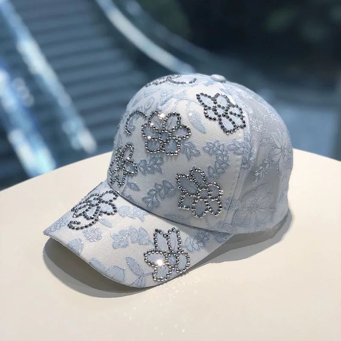 Wholesale Butterfly Duckbill Sun Hat for Women  Breathable Sun Protection Floral Baseball Cap